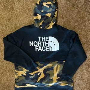 Telegraphic Burnt Olive Green Waxed Camo Zip Hoodie - XL